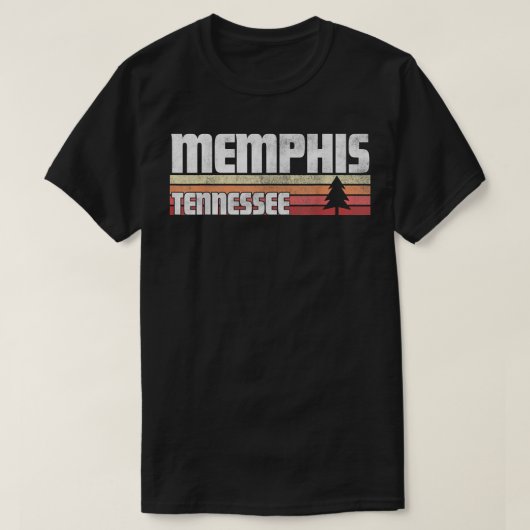 Memphis Tennessee TN Gift Retro Stijl  70 s T-shirt (Design voorkant)