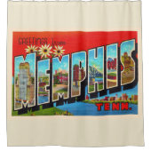 Memphis Tennessee TN groot Briefkaart Douchegordijn (Voorkant)