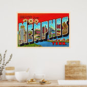 Memphis Tennessee TN  groot Briefkaart Poster (Keuken)