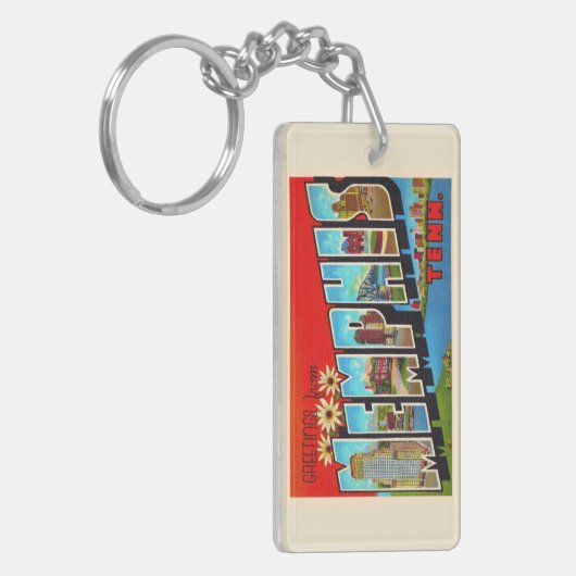 Memphis Tennessee TN  groot Briefkaart Sleutelhanger (Voorkant Links)