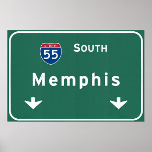 Memphis Tennessee tn Interstate Highway Freeway : Poster