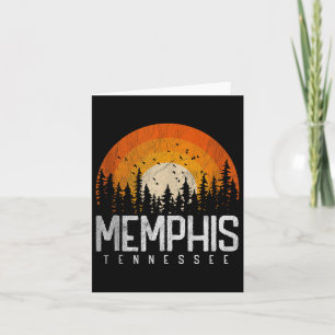 Memphis Tennessee Tn Shirt Retro Style  jaren '70 Kaart