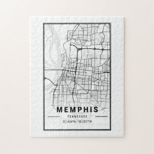 Memphis Tennessee USA Cities Travel City Map Legpuzzel