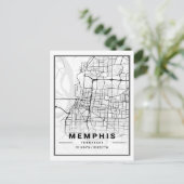 Memphis Tennessee USA Travel City Map Briefkaart (Staand voorkant)