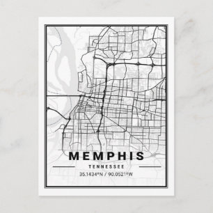Memphis Tennessee USA Travel City Map Briefkaart