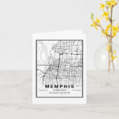 Memphis Tennessee USA Travel City Map Kaart (Gele Bloem)