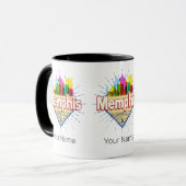 Memphis Tennessee Verenigde Staten Retro Skyline Mok (Voorkant links)