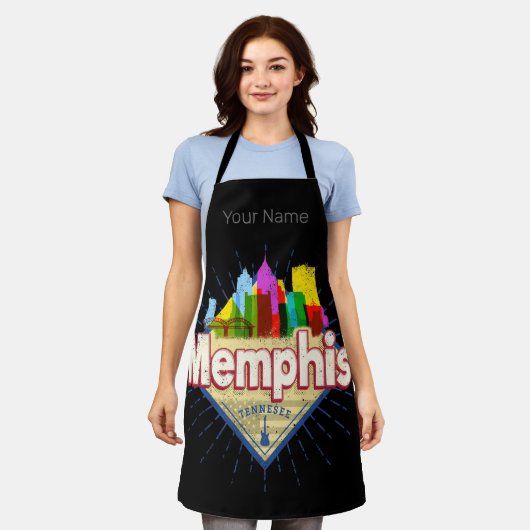 Memphis Tennessee Verenigde Staten Retro Skyline Schort (Gedragen)