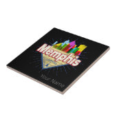 Memphis Tennessee Verenigde Staten Retro Skyline Tegeltje (Zijkant)