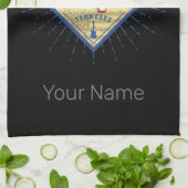 Memphis Tennessee Verenigde Staten Retro Skyline Theedoek (Gevouwen)