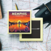  Memphis Tennessee Vierkante Button 5,1 Cm