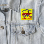 Memphis, Tennessee Vierkante Button 5,1 Cm (In situ)