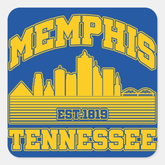 Memphis, Tennessee Vierkante Sticker (Voorkant)