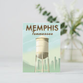 Memphis Tennessee vintage reisposter Briefkaart (Staand voorkant)
