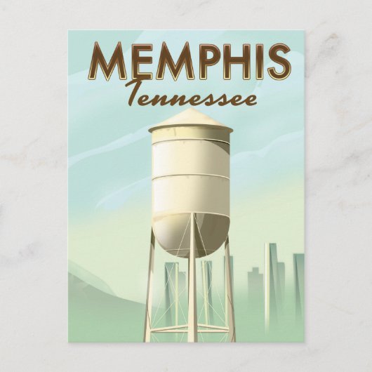 Memphis Tennessee vintage reisposter Briefkaart (Voorkant)