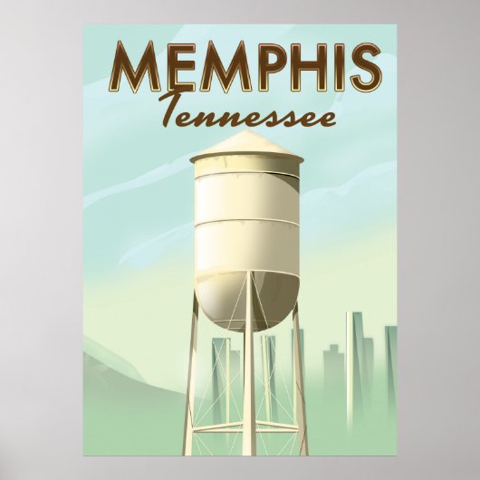 Memphis Tennessee vintage reisposter Poster (Voorkant)
