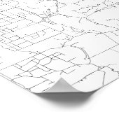 Memphis, Tennessee (zwart op wit) Poster (Hoek)