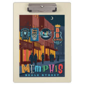 Memphis, TN | Beale Street Neon Klembord (Voorkant)