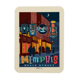 Memphis, TN   Beale Street Neon Magneet