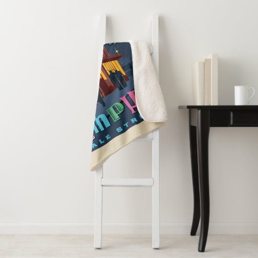 Memphis, TN | Beale Street Neon Sherpa Deken (In situ)