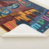 Memphis, TN | Beale Street Neon Sherpa Deken (3/4)