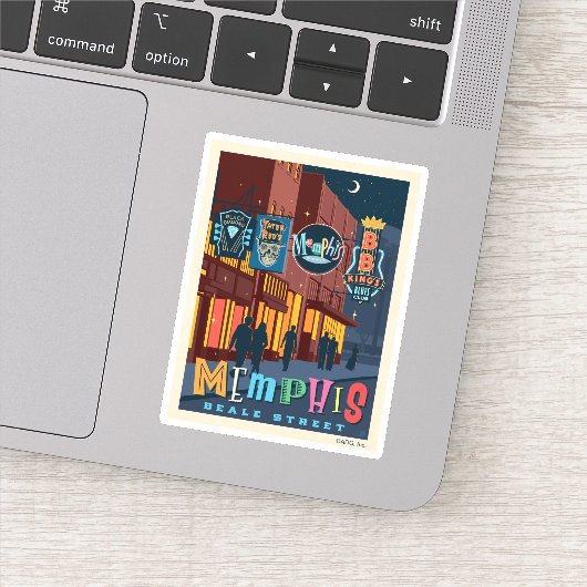 Memphis, TN | Beale Street Neon Sticker (Detail)