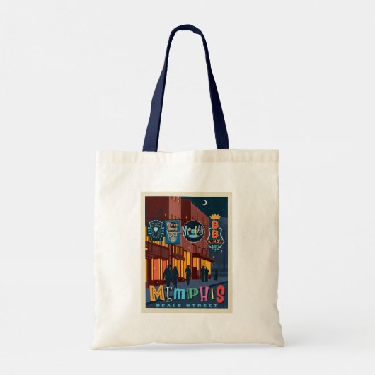 Memphis, TN | Beale Street Neon Tote Bag (Achterkant)