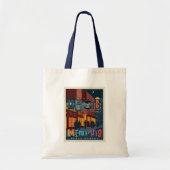Memphis, TN | Beale Street Neon Tote Bag (Voorkant)