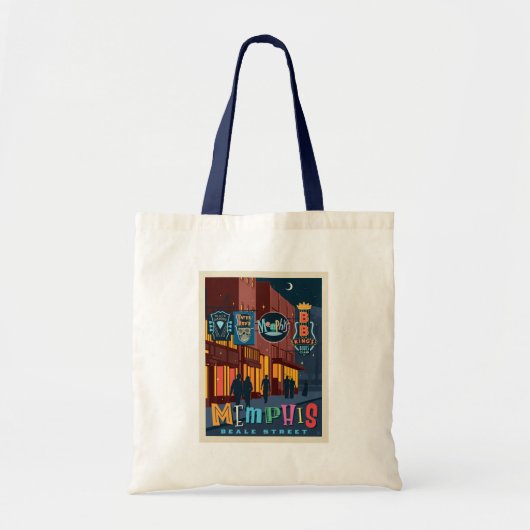 Memphis, TN | Beale Street Neon Tote Bag (Voorkant)