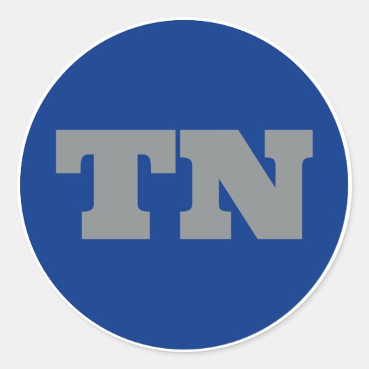 Memphis (TN) - Blauw x Grijs x Wit Ronde Sticker (Voorkant)