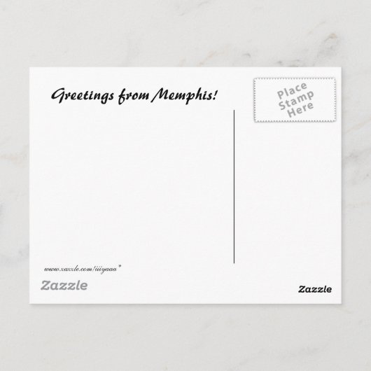 Memphis TN Briefkaart (Achterkant)