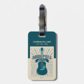 Memphis, TN: Gitaarserie | rock-'n-roll Bagagelabel (Achterkant verticaal)