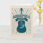 Memphis, TN: Gitaarserie | rock-'n-roll Kaart (Gele Bloem)