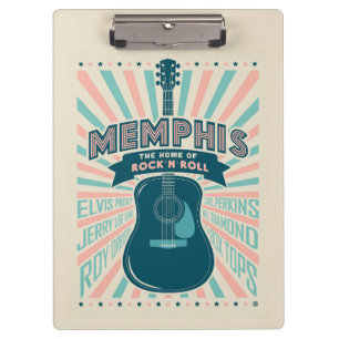 Memphis, TN: Gitaarserie rock-'n-roll Klembord