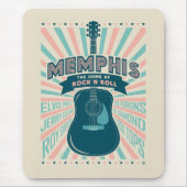 Memphis, TN: Gitaarserie | rock-'n-roll Muismat (Voorkant)