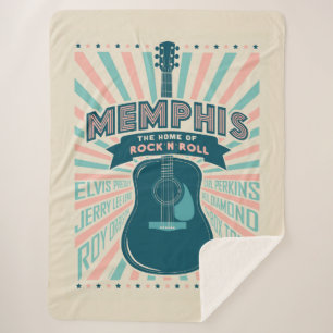 Memphis, TN: Gitaarserie   rock-'n-roll Sherpa Deken