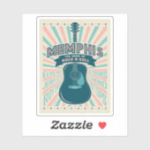 Memphis, TN: Gitaarserie | rock-'n-roll Sticker (Vel)