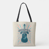 Memphis, TN: Gitaarserie | rock-'n-roll Tote Bag (Achterkant)