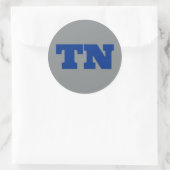 Memphis (TN) - Grijs x Blauw x Wit Ronde Sticker (Tas)