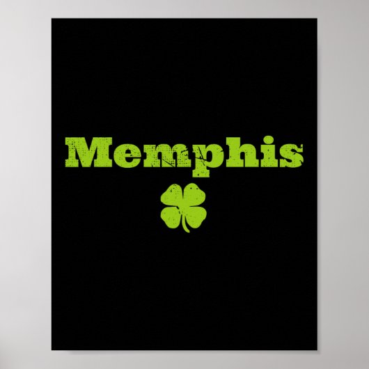 Memphis Tn Ierse trots Shamrock Beeld St Patricks  Poster (Voorkant)