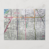 MEMPHIS, TN  Map Briefkaart (Voorkant)