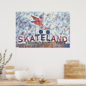 Memphis, TN Skateland schilderij Poster (Keuken)