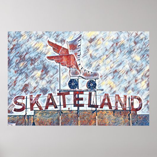 Memphis, TN Skateland schilderij Poster (Voorkant)