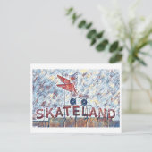 Memphis, TN Skateland Teken schilderij Briefkaart (Staand voorkant)