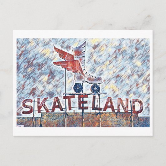 Memphis, TN Skateland Teken schilderij Briefkaart (Voorkant)