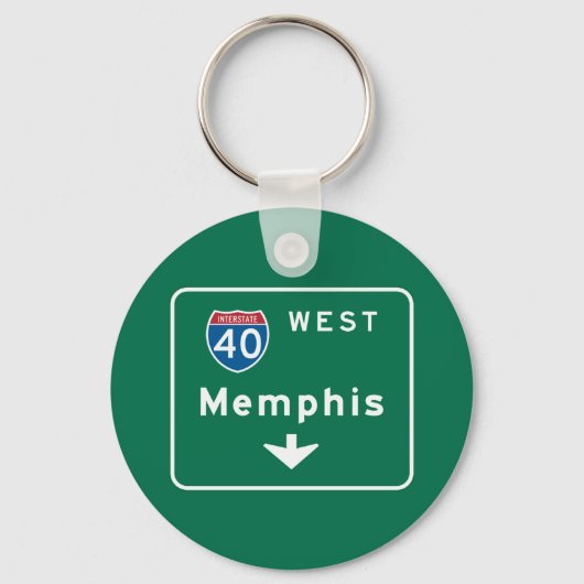 Memphis, TN-verkeersteken Sleutelhanger (Voorkant)