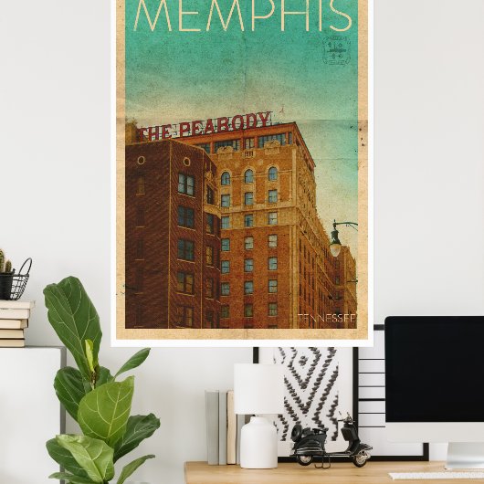  Memphis Travel Poster (Thuiskantoor)