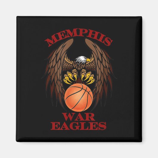 Memphis War Eagles Basketbal II Magneet (Voorkant)