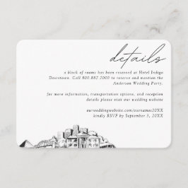 Memphis Wedding Hotel Kamer Blok Details Informatiekaartje