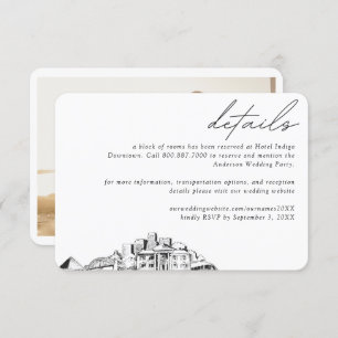 Memphis Wedding Hotel Kamer Blok Details Informatiekaartje